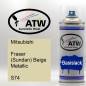 Preview: Mitsubishi, Fraser (Sundan) Beige Metallic, S74: 400ml Sprühdose, von ATW Autoteile West.